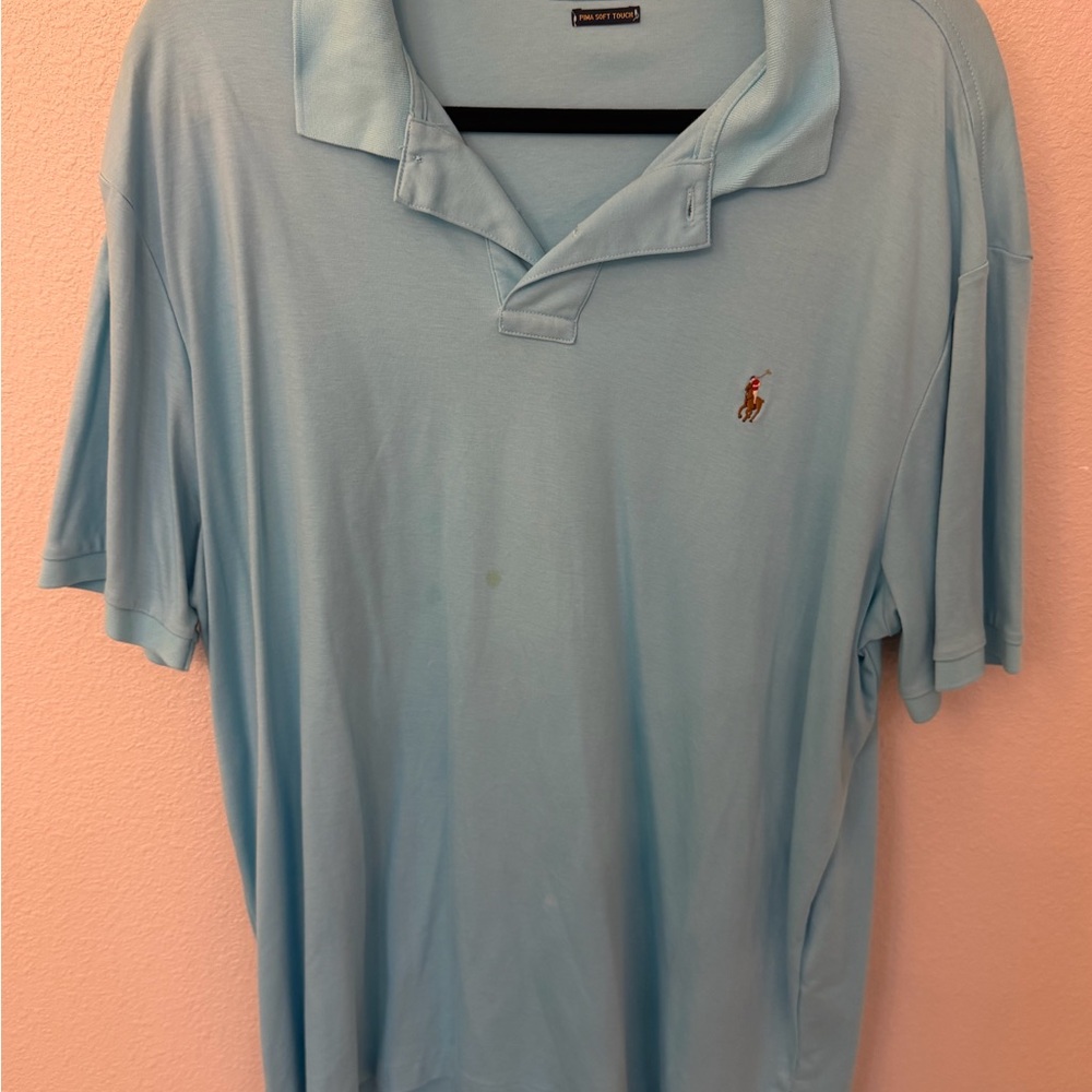 Ralph Lauren Light Blue Polo with Embroidered Pony